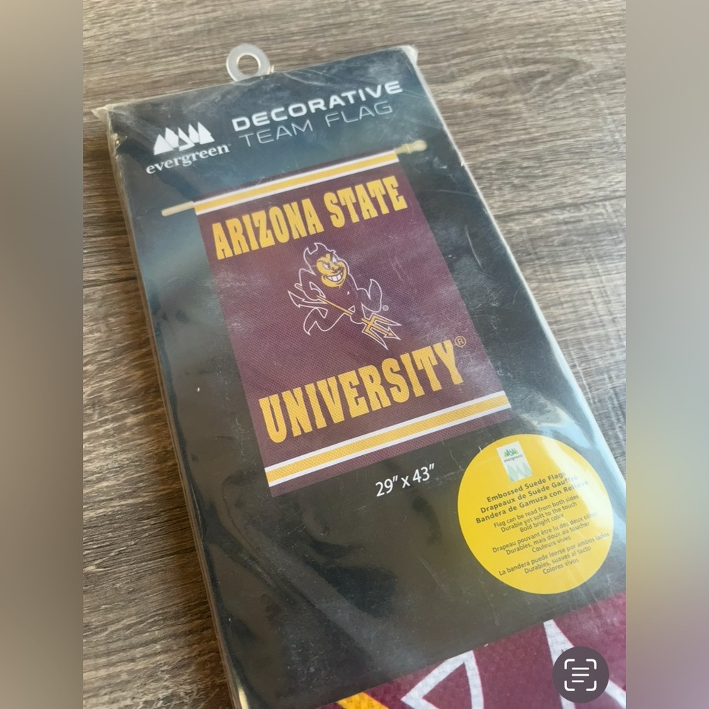 Evergreen Arizona State University Decorative Team Flag - Maroon & Gold